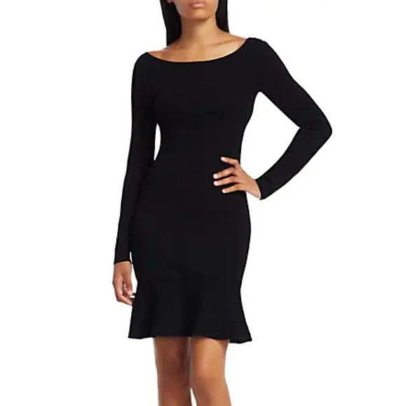 BAILEY 44 Tara Dress in Black Size Medium Long Sleeve Boat Neck Brand New - Picture 7 of 9